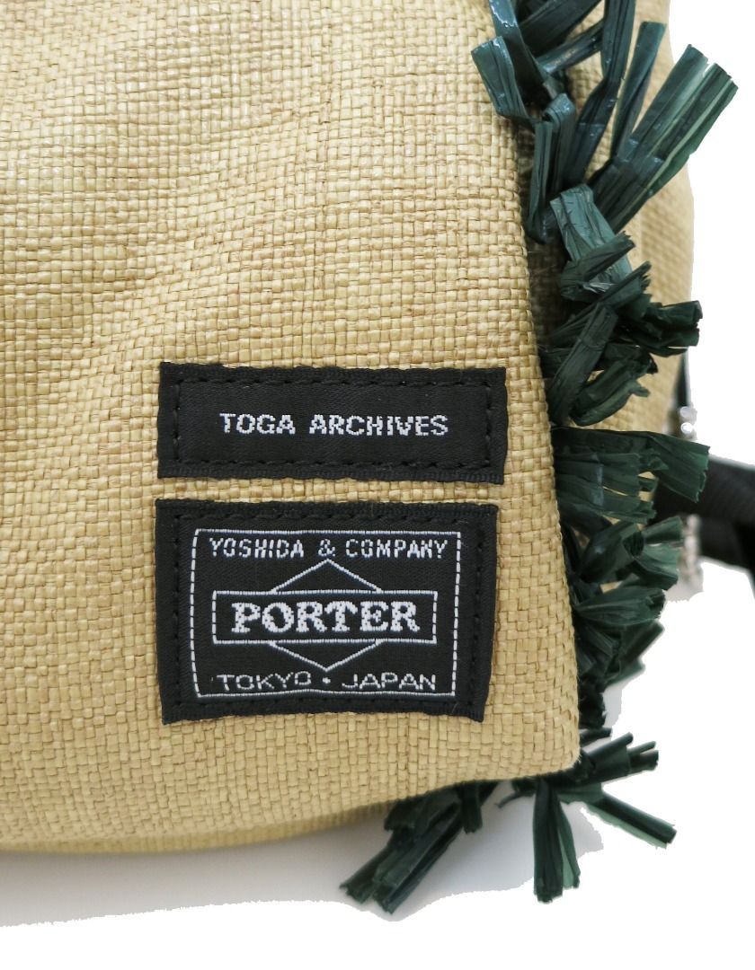 TOGA ARCHIVES x PORTER Beige Canvas String Fringe Embellished Tote