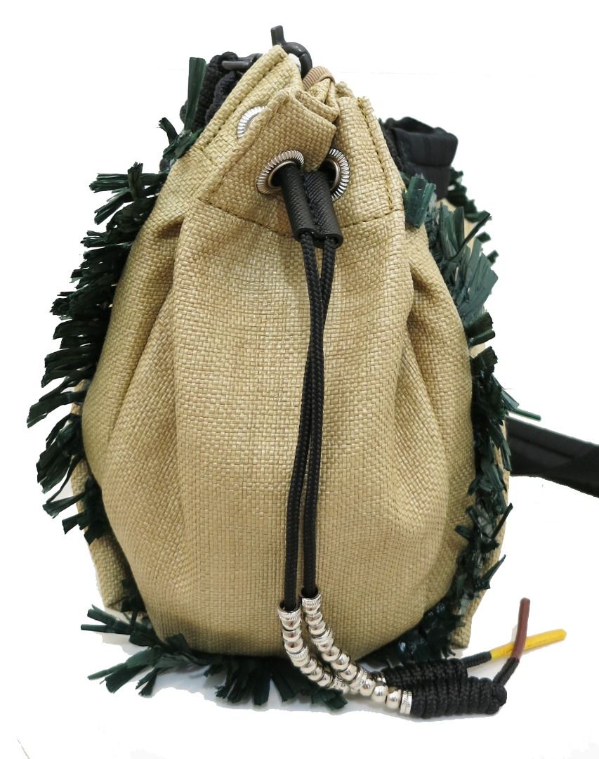 TOGA ARCHIVES x PORTER Beige Canvas String Fringe Embellished Tote