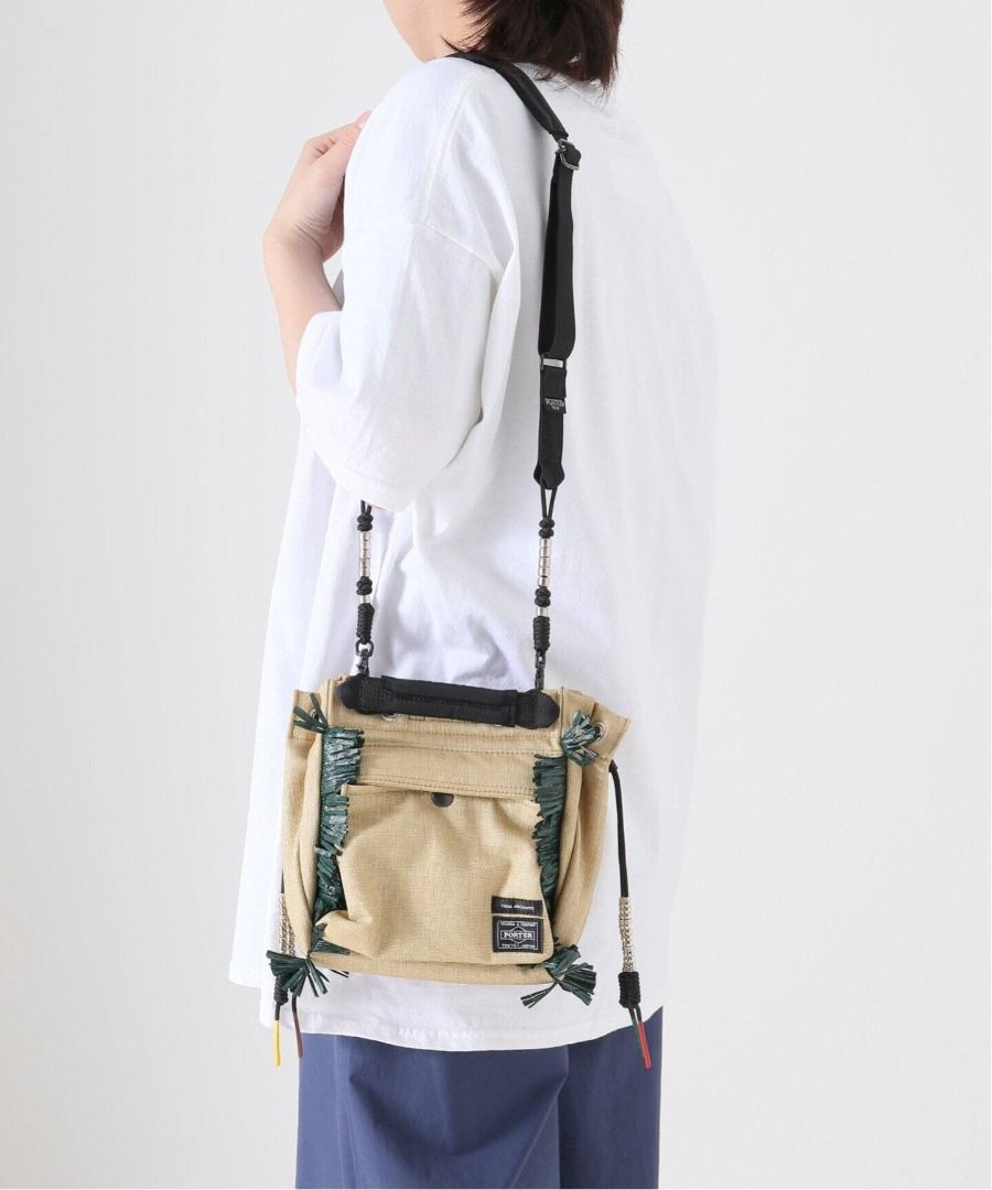 TOGA ARCHIVES x PORTER Beige Canvas String Fringe Embellished Tote