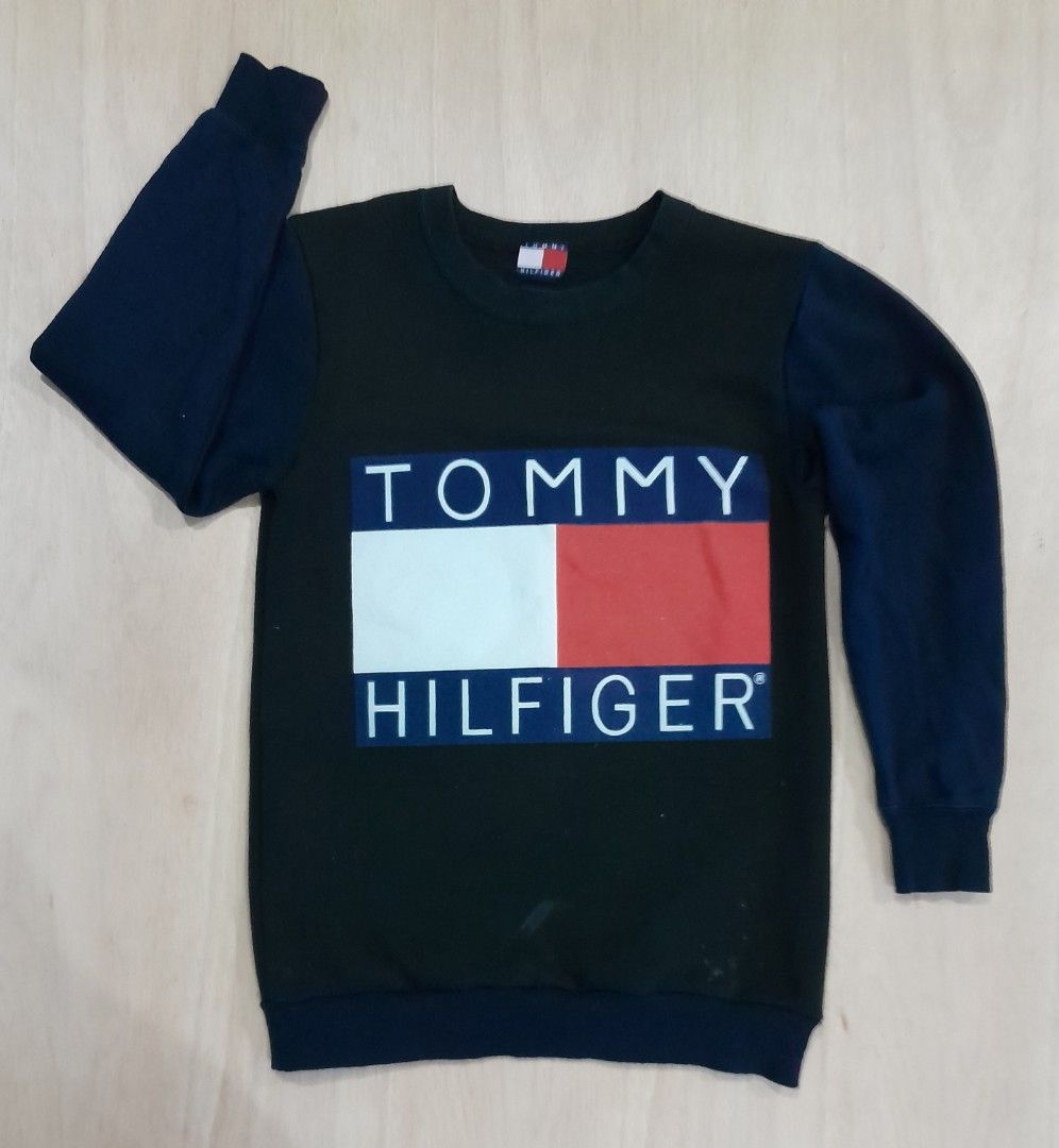 Tommy Hilfiger Box Logo Sweatshirt custom Men s Fashion Coats