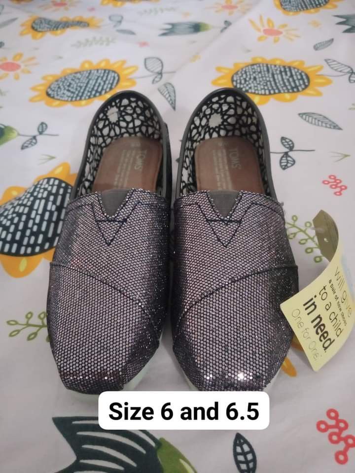 Navy new arrivals glitter toms