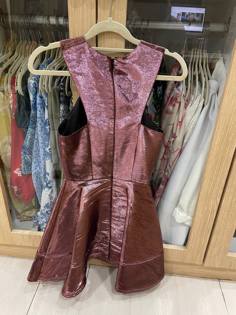 Topshop metallic dress top