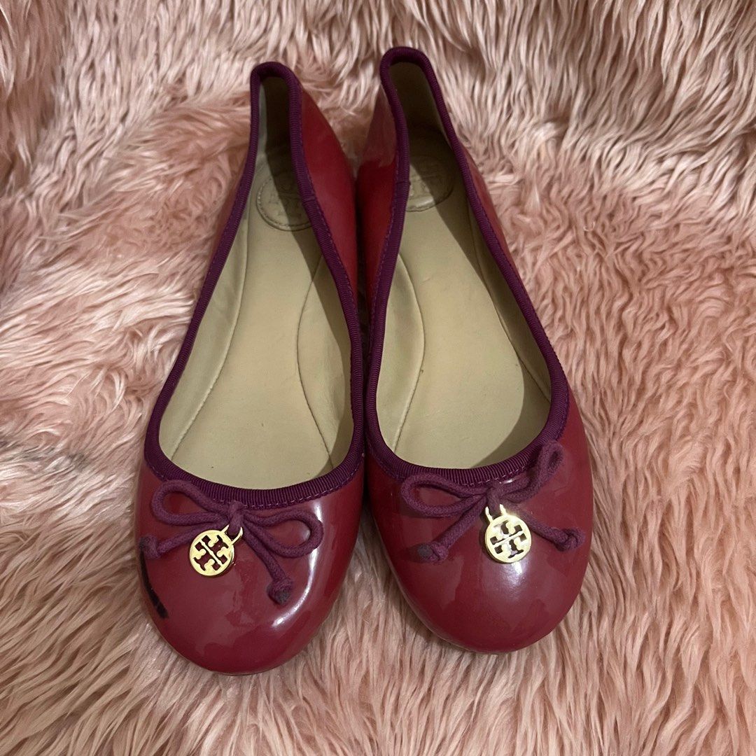 Pink tory cheap burch flats
