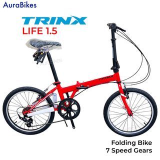 TRINX Folding Bike 20” Life 1.5 Foldable Bicycle with Gear