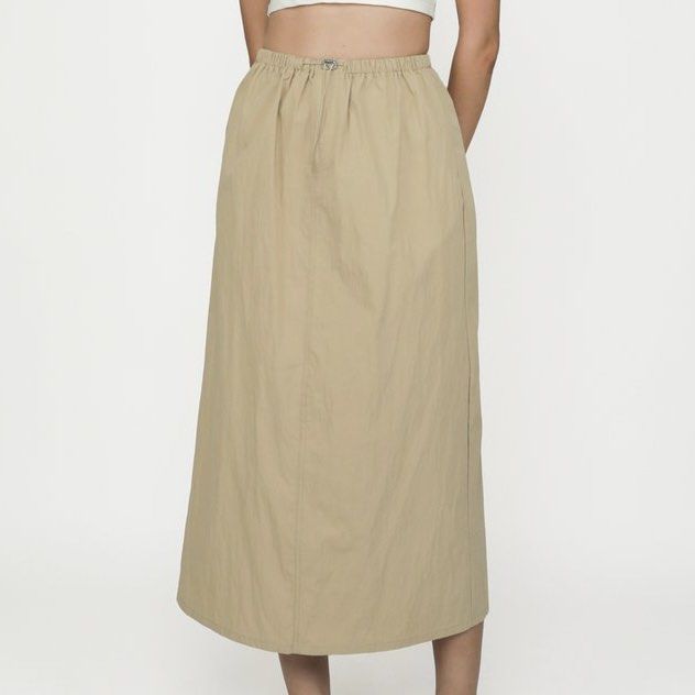 TTR The Tinsel Rack Fallon Parachute Drawstring Skirt Sand