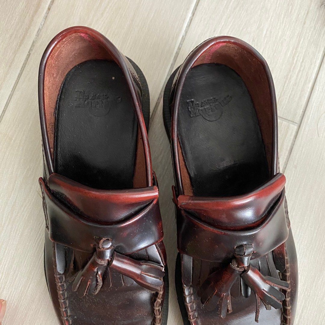 Uk4 37 Dr martens Adrian tassel loafers in burgundy cherry