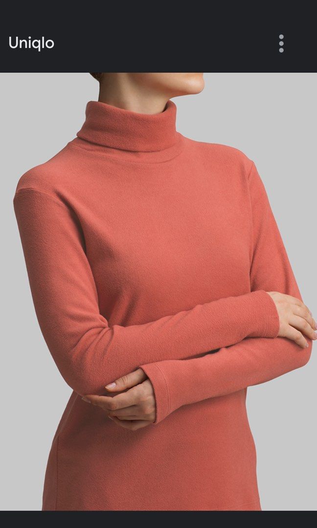 uniqlo turtleneck in white pink Women s Fashion Tops Longsleeves on Carousell