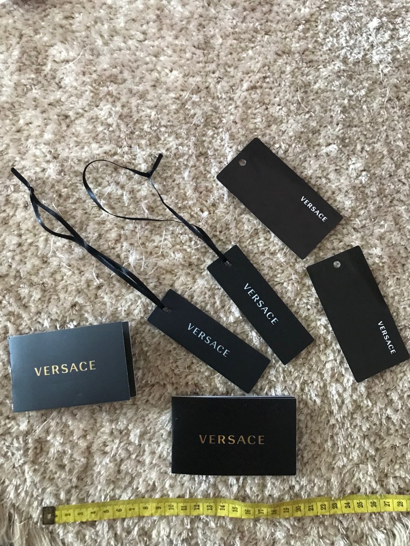 Versace tag booklet proce tag authentic card dll bebas pakai buat apa ...