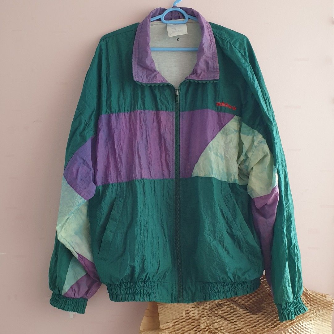 Purple sales adidas windbreaker