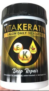 Vitakeratin Salon Daily Treatment Deep Repair 650mL Formulated for Rebonded, Color Treated, Damaged Hair