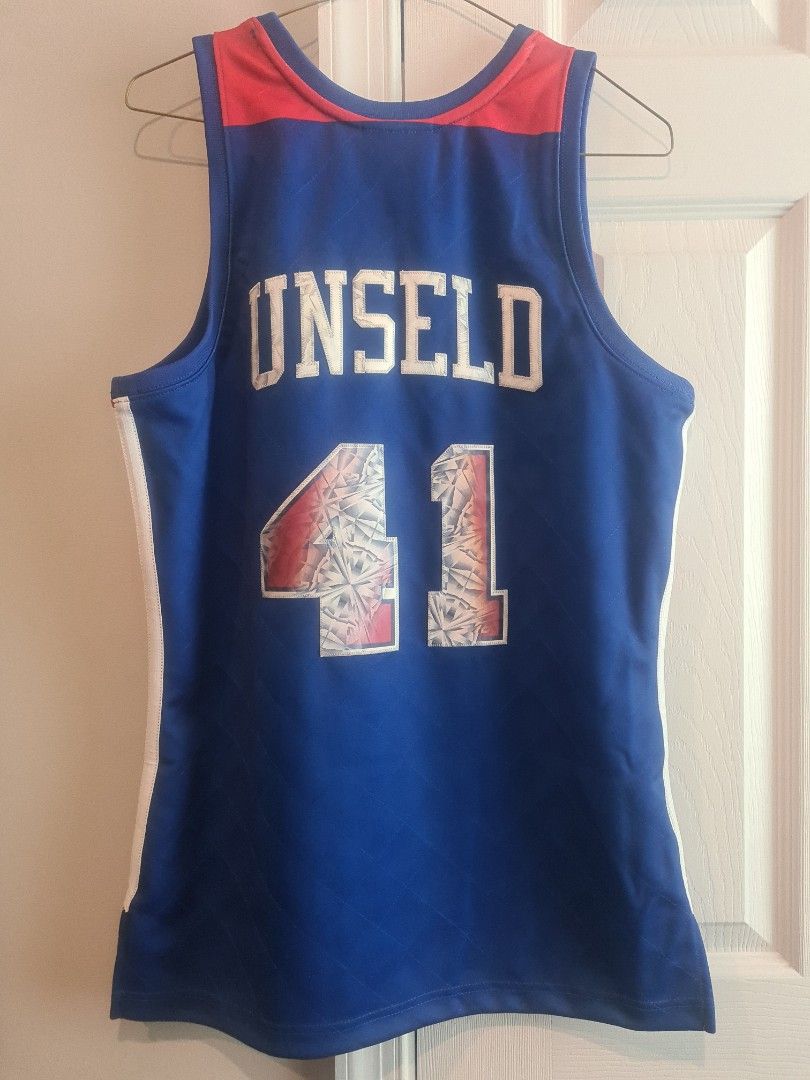 Wes Unseld Washington Bullets Mitchell & Ness 1977/78 Hardwood Classics NBA  75th Anniversary Diamond Swingman Jersey - Blue