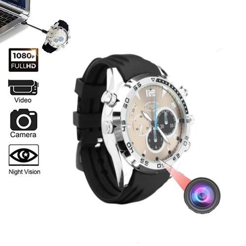 X10 Night Vision Spy Hidden Pinhole Spy Watch Camera 32GB