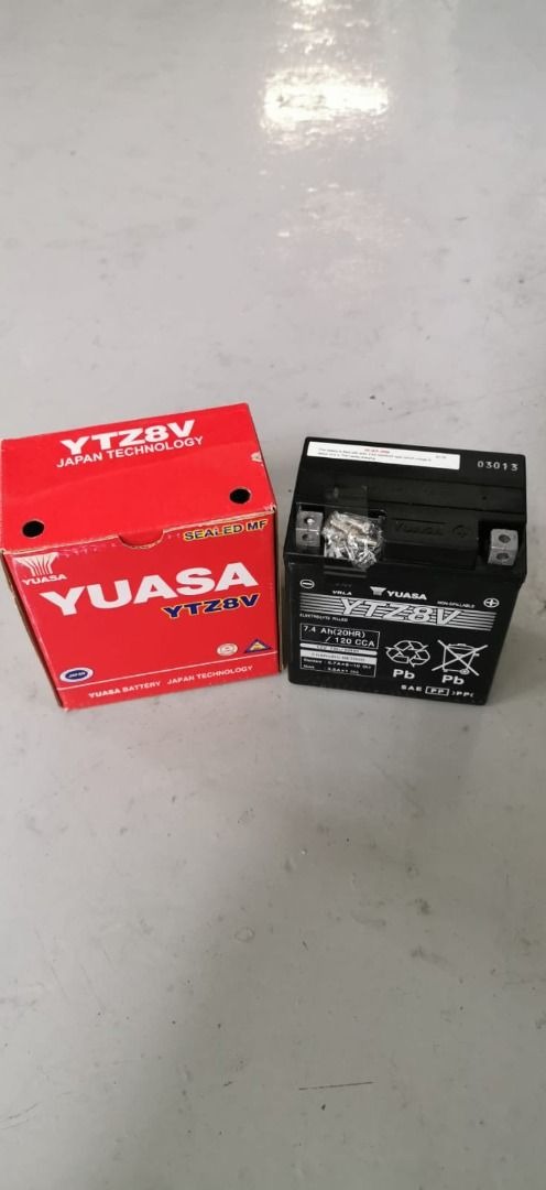 YUASA YTZ8V YAMAHA XMAX300 MOTORCYCLE BATTERY, Motorcycles, Motorcycle ...