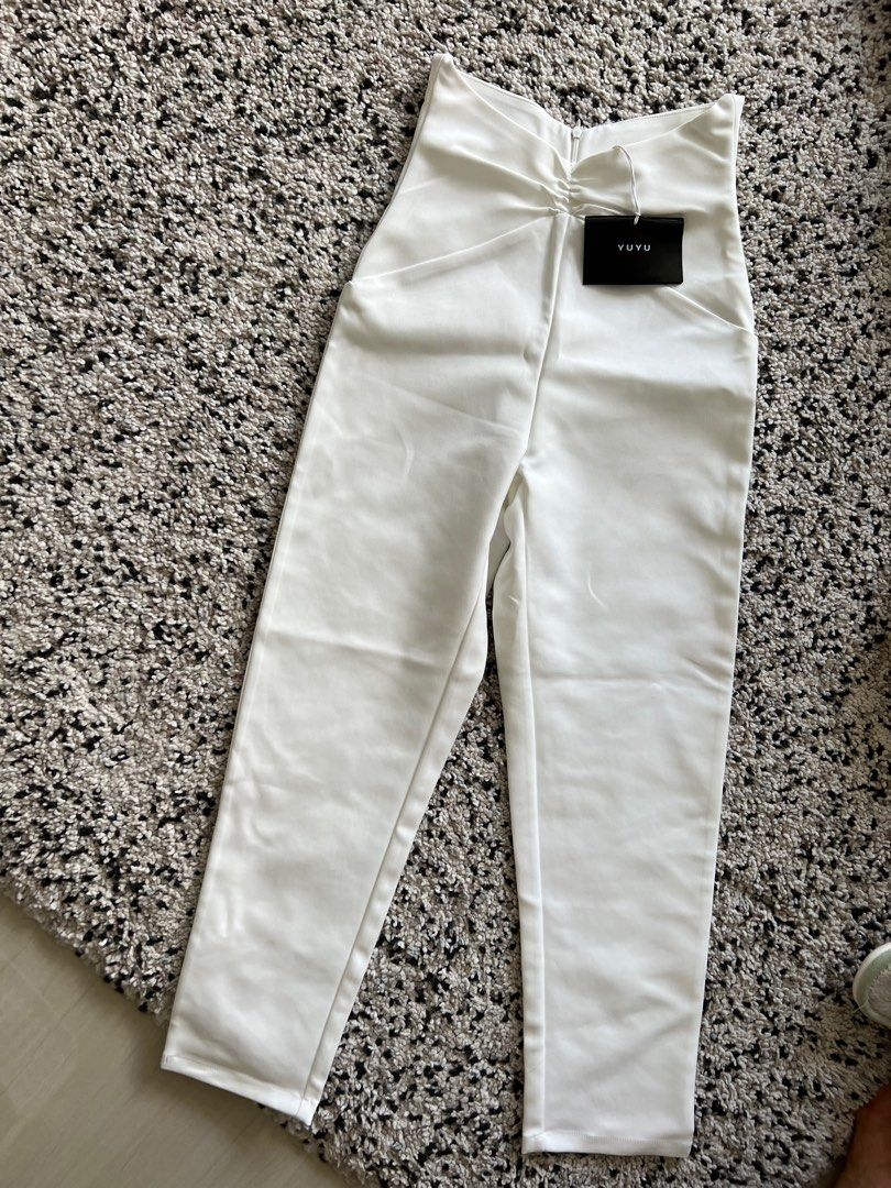 YUYU ACTIVE HIGH WAITS WHITE PANTS Women s Fashion Bottoms