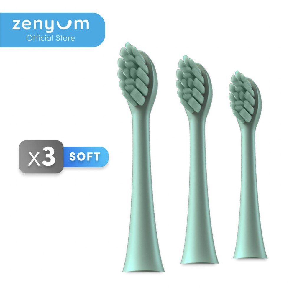 Zenyum Sonic Electric Toothbrush Refills Brush Head in Pastel Green