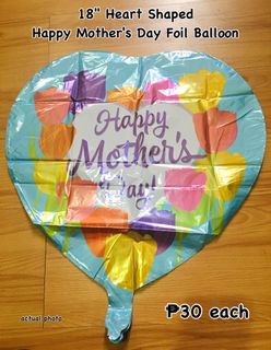 18" Heart Shape Happy Mother's Day Foil Balloon