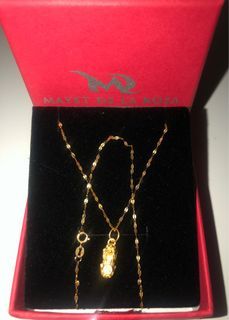 18k Saudi Gold Dancing Chain with 24k Piyao pendant