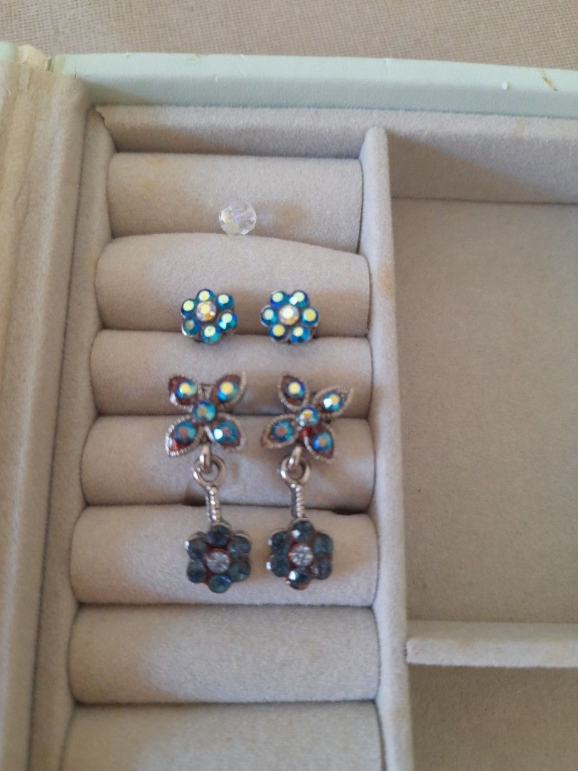 Glass crystal earrings outlet