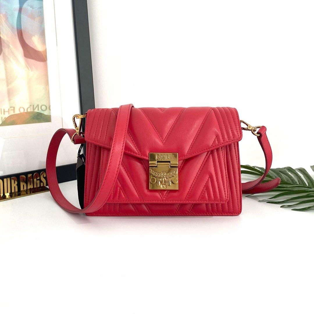 Mcm crossbody on sale bag red