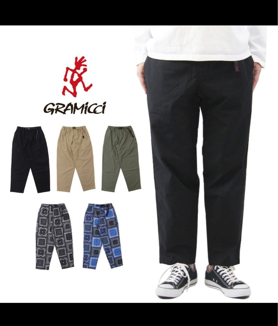 全新日版Gramicci Weather Wide Tapered Pants 軍綠色, 男裝, 外套及