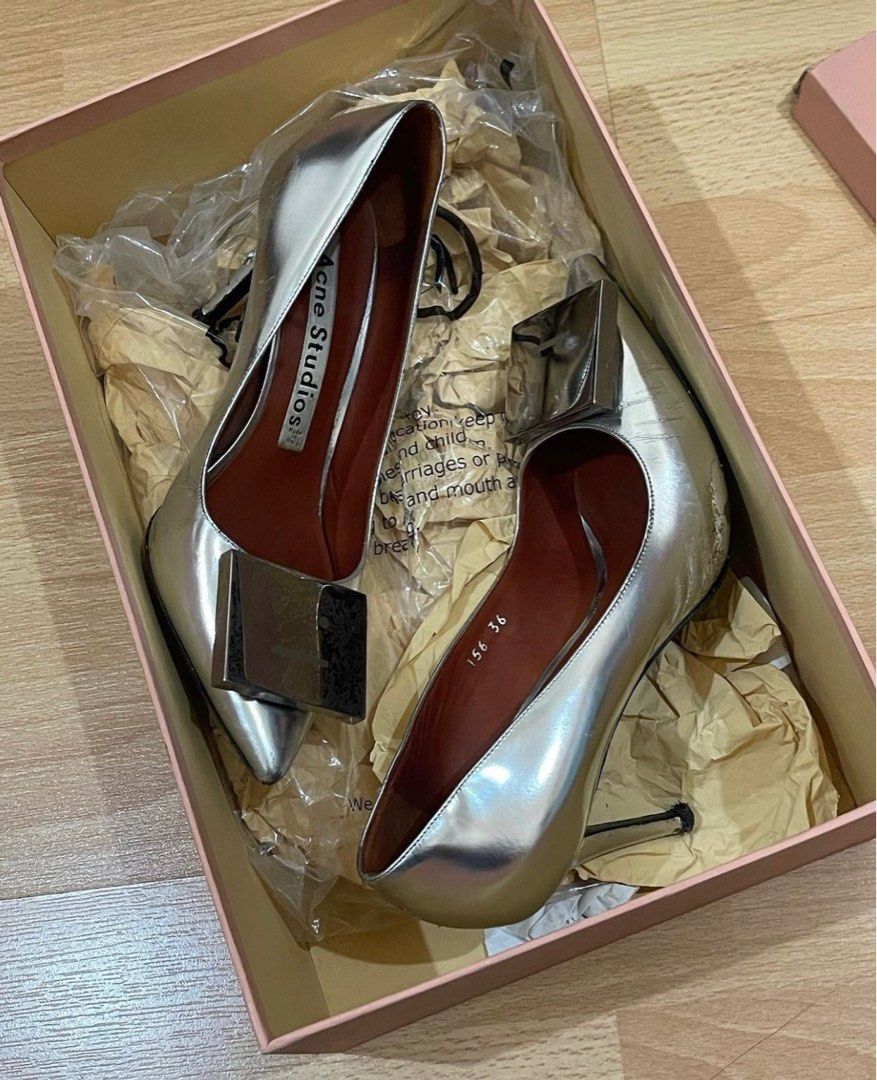 Acne studio heels, Fesyen Wanita, Sepatu di Carousell