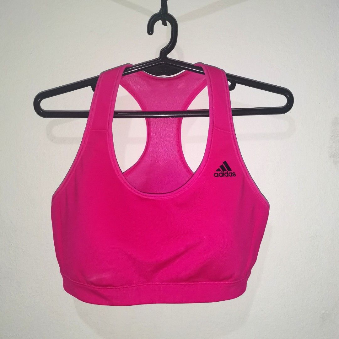 ADIDAS White Sports Bra XS, Women's Fashion, Activewear on Carousell