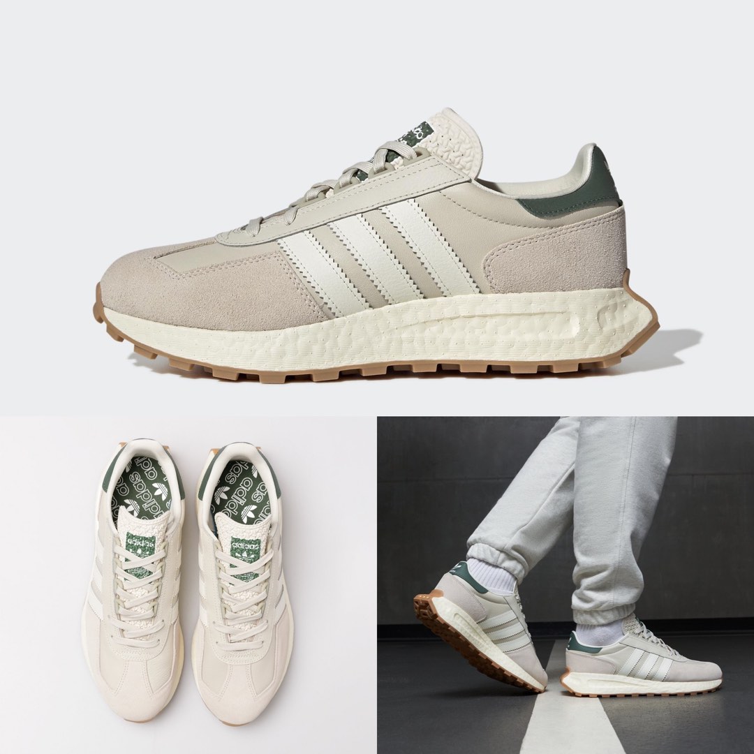 ADIDAS RETROPY E5 三葉草灰白焦底男女款休閒鞋GW6780, 他的時尚, 鞋, 休閒鞋在旋轉拍賣