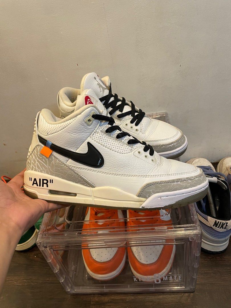 Air Jordan 3 Off White Men s Fashion Footwear Sneakers on Carousell