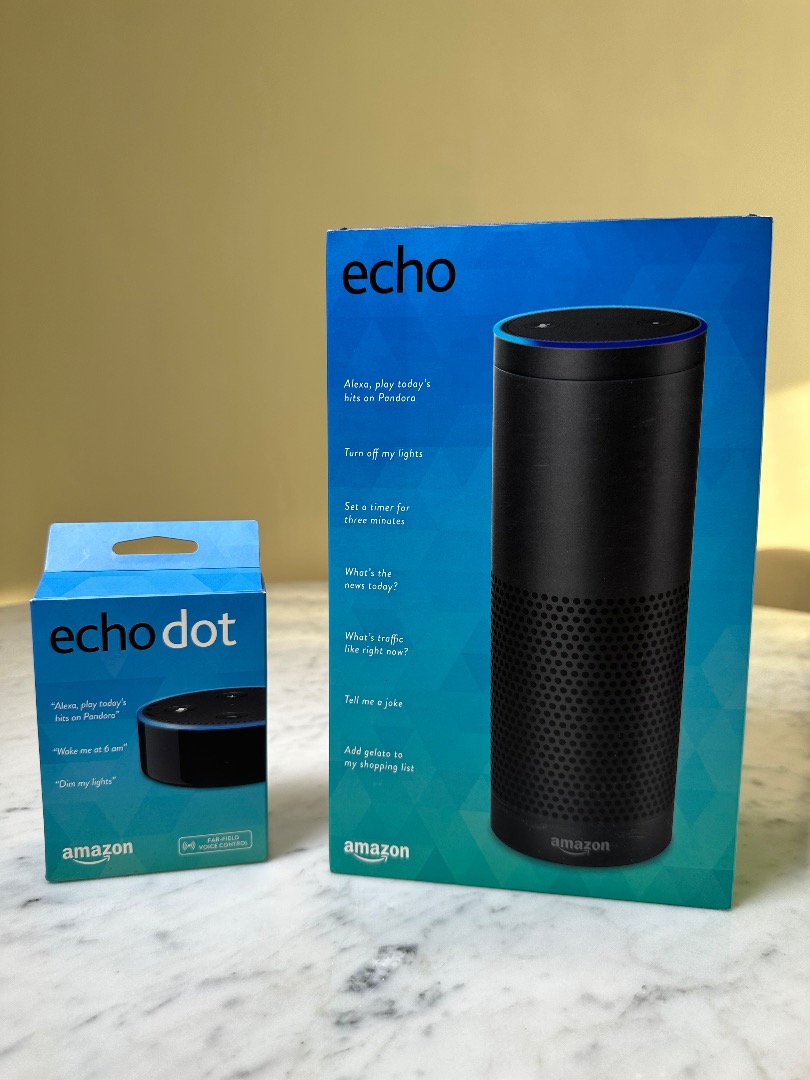 Amazon Echo (Gen 1) and Echo Dot Wireless Speaker on Carousell