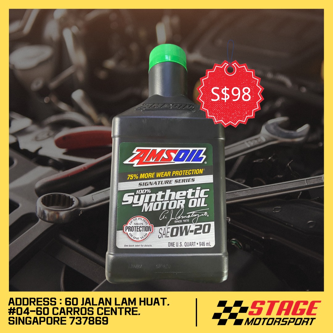 AMSOIL 0W20 JDM package car servicing promotion with free top up, Car