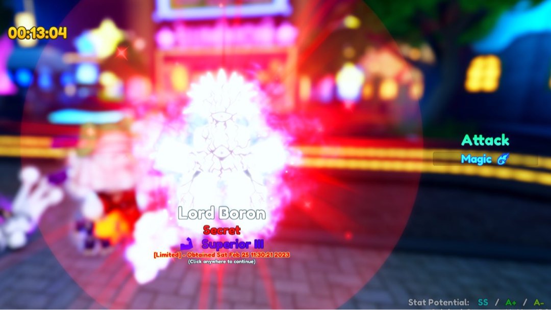 Shiny Lord Boros Boron EVO Good STAT: S-/S/SS Anime Adventures AA