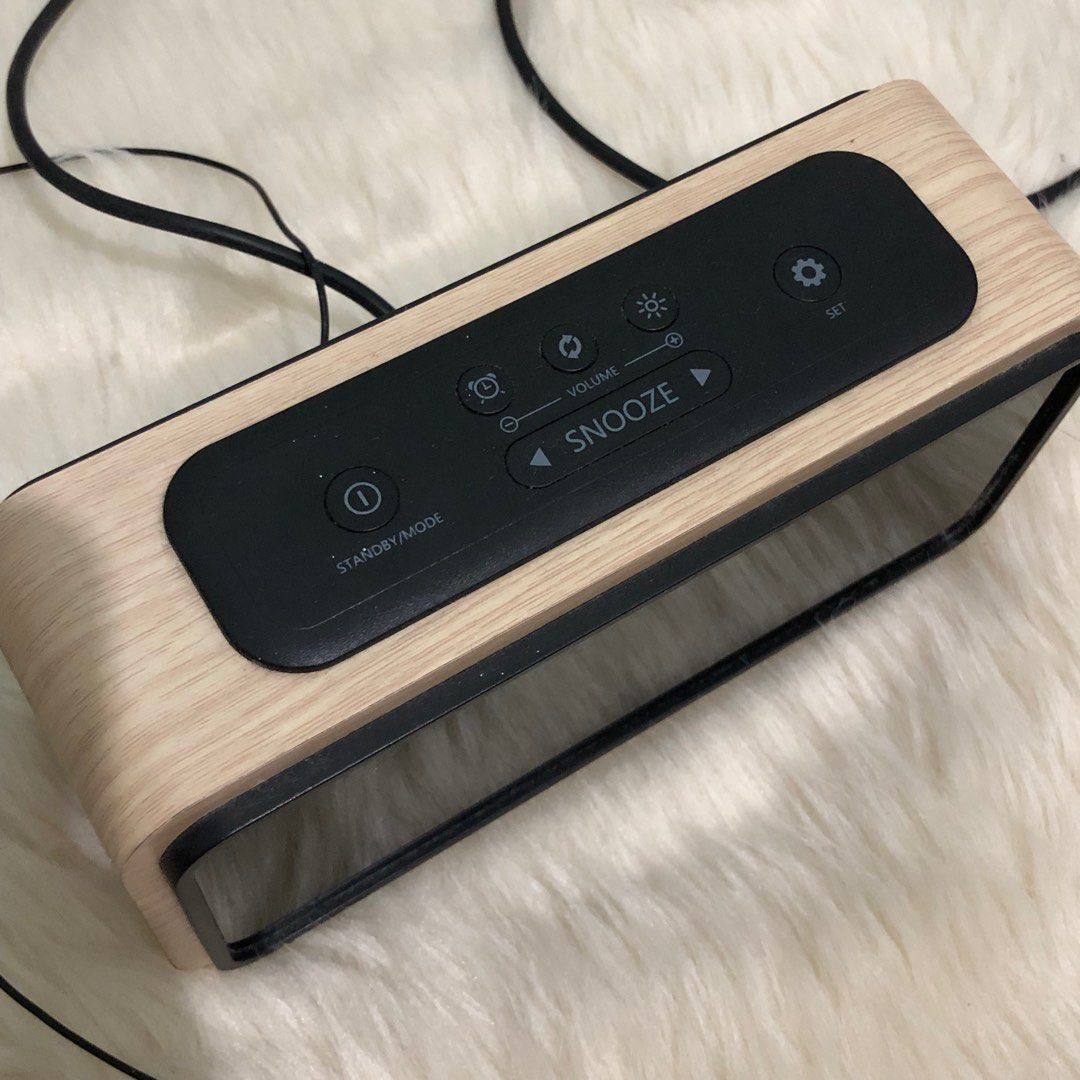 Anko Digital Clock Radio Wood on Carousell