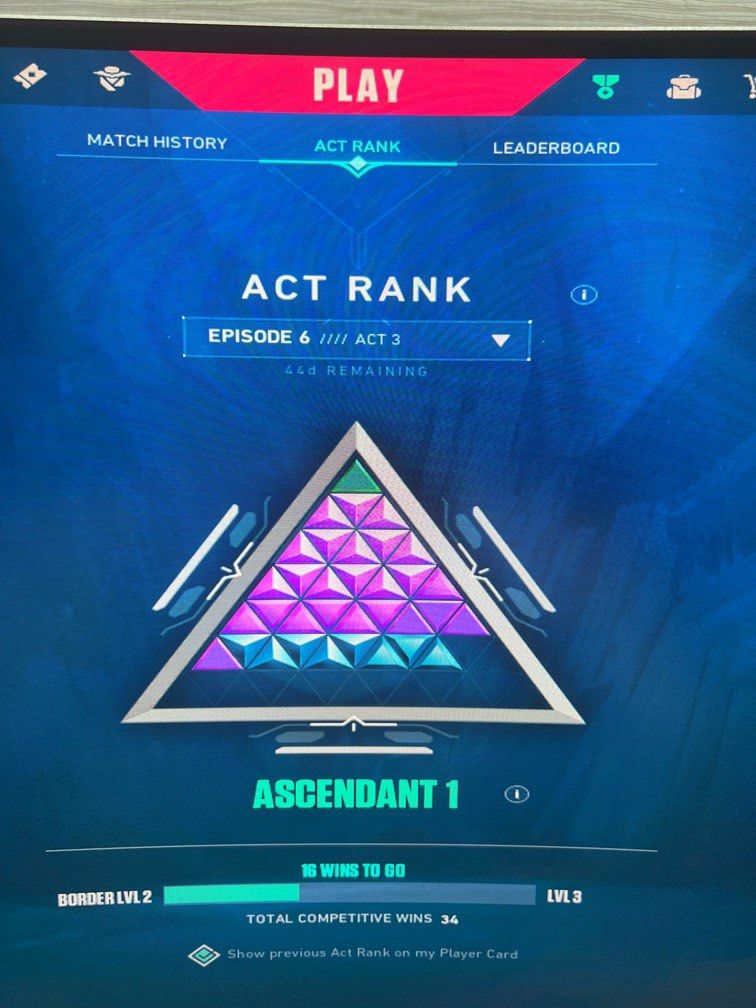 Ascendent Valorant Account, Video Gaming, Video Games, Others on Carousell