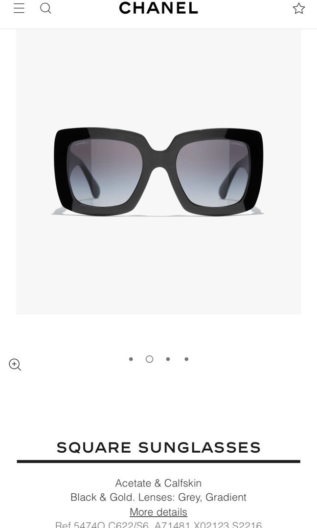 Authentic Chanel square sunglasses