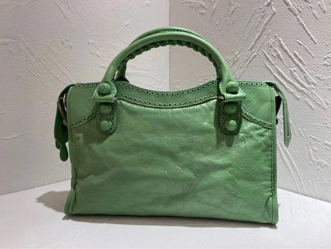 Balenciaga Medium size mint green color, Women's Fashion, Bags