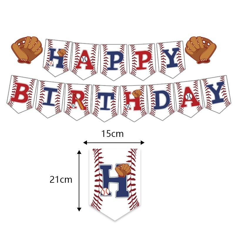thumbnail image 2 of 163-Piece Baseball Party Decorations Kit - Complete Set With Plates, Napkins, Banner & Tableware 2 of 14
