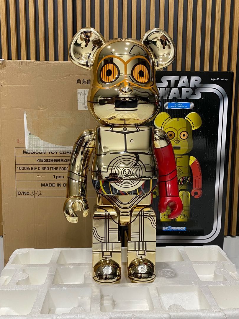 Bearbrick x Star Wars C-3PO c3po 1000%, 興趣及遊戲, 玩具& 遊戲類