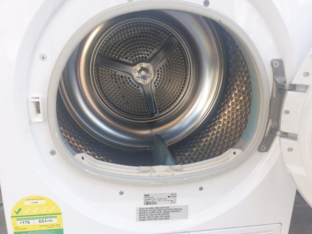 Beko condenser clothes dryer 7.0kg rm600, TV & Home Appliances, Washing