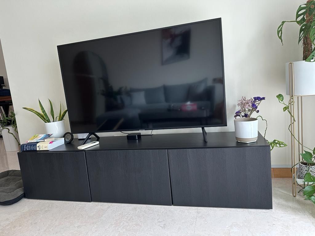 BESTA IKEA TV console with Doors, Furniture & Home Living, Furniture