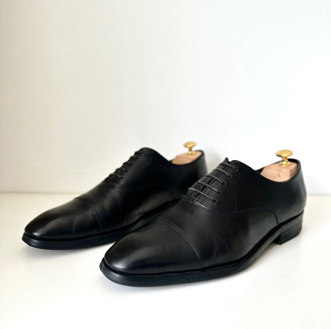 Mens black cap toe dress shoes cheap