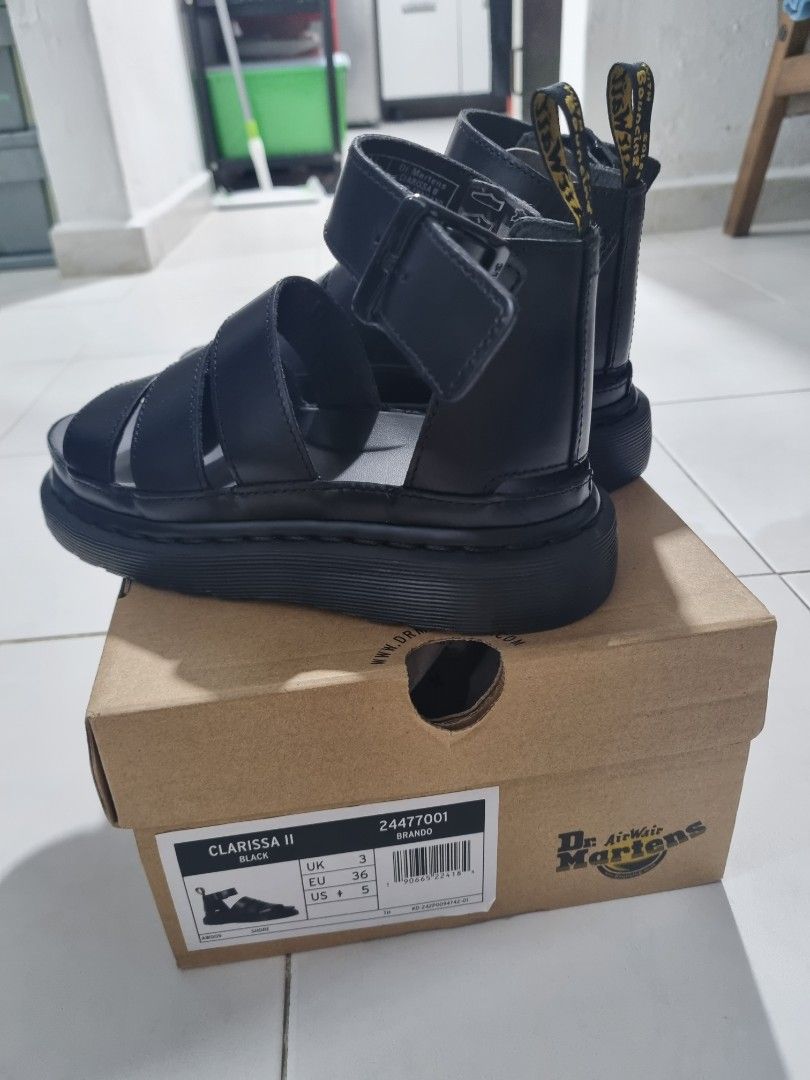 Black Clarissa II Dr Martens Sandals size EU36 Women s Fashion