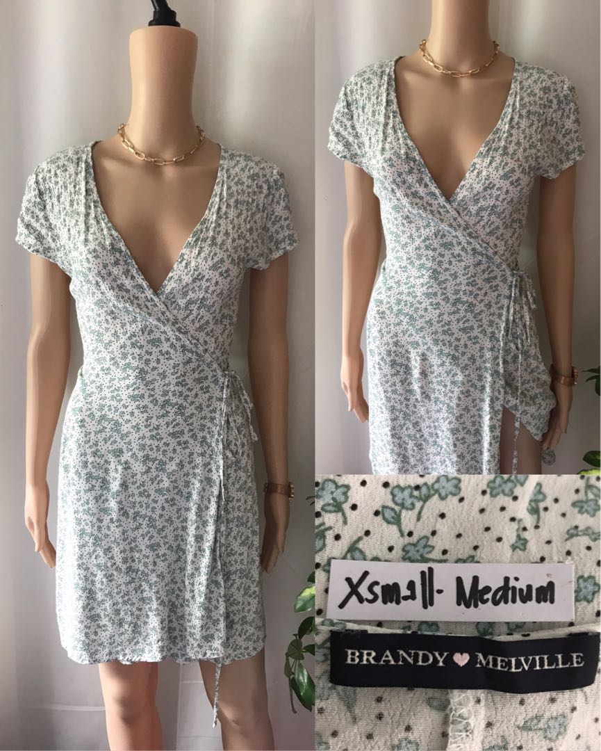 Brandy Melville Floral Wrap Dress on Carousell