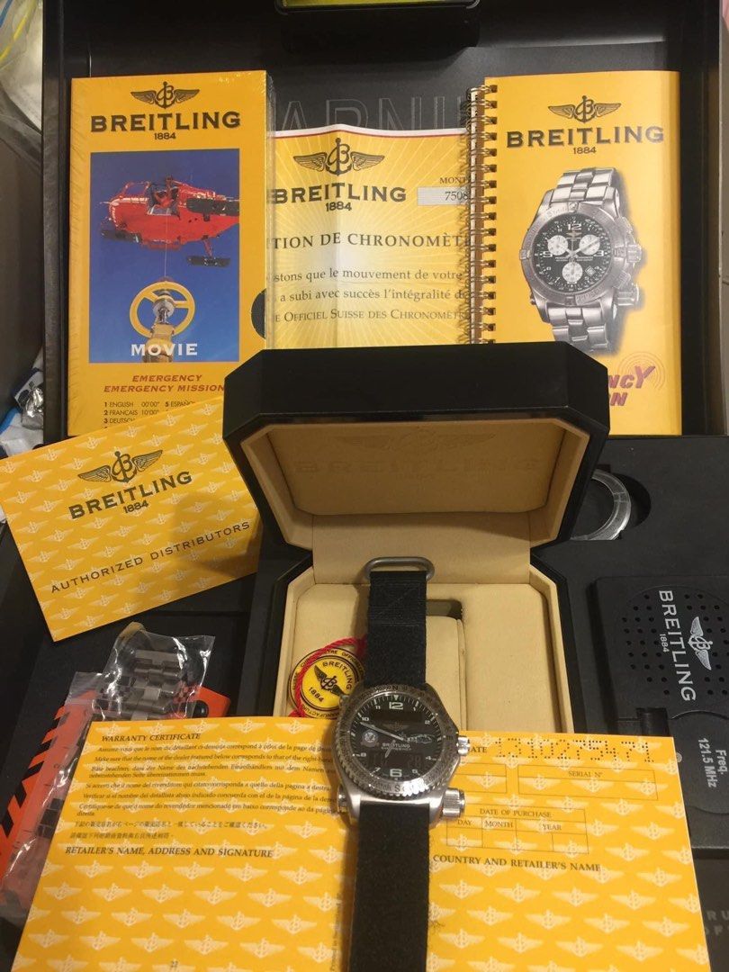 Breitling Emergency RAF, 名牌, 手錶- Carousell