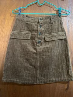 Brown Corduroy Skirt