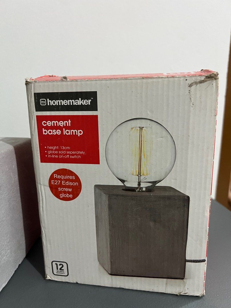 Cement base lamp on Carousell
