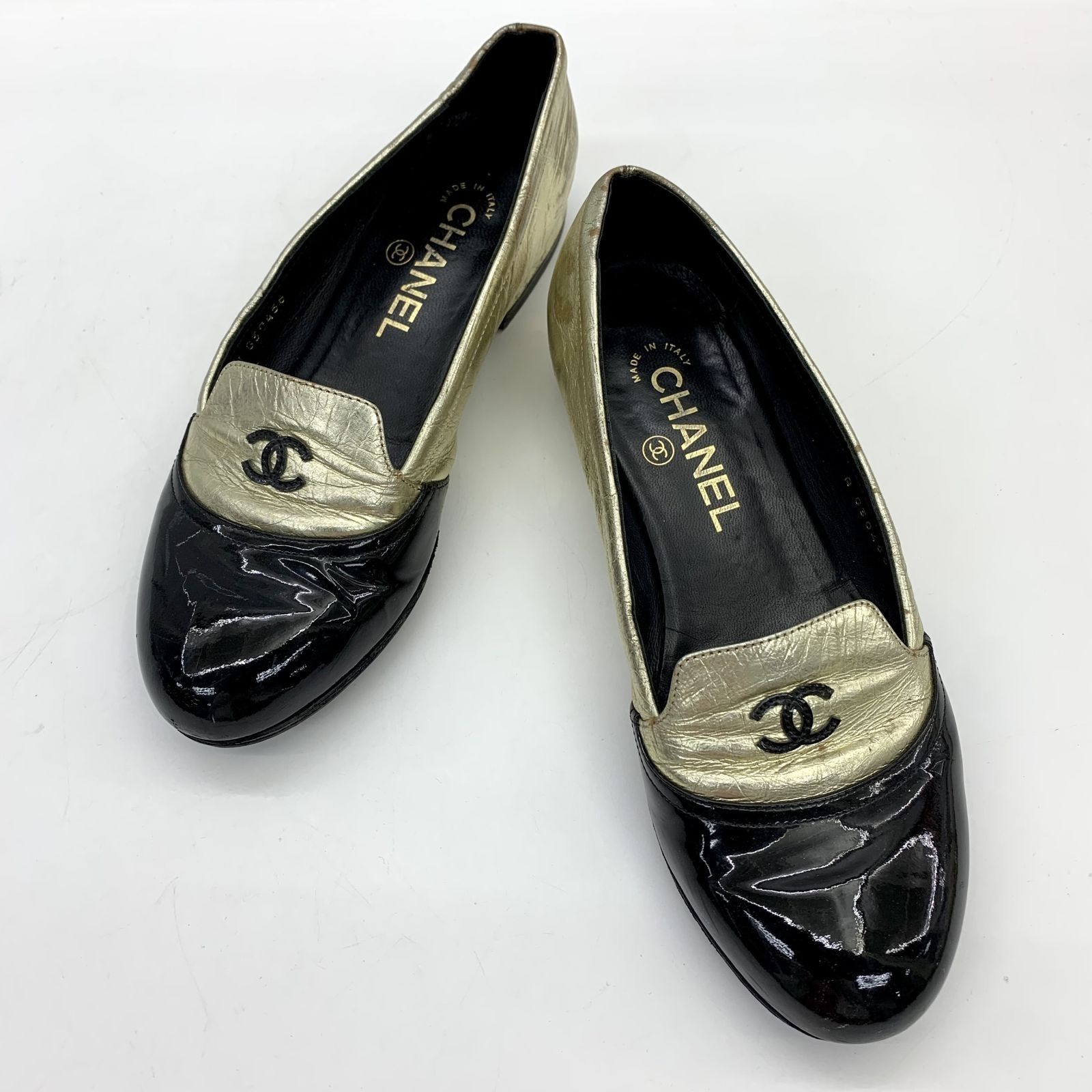 Shop CHANEL 2023-24FW Plain Bridal Logo Ballet Shoes (G02819 X01000 NS457)  by coco.ladybird