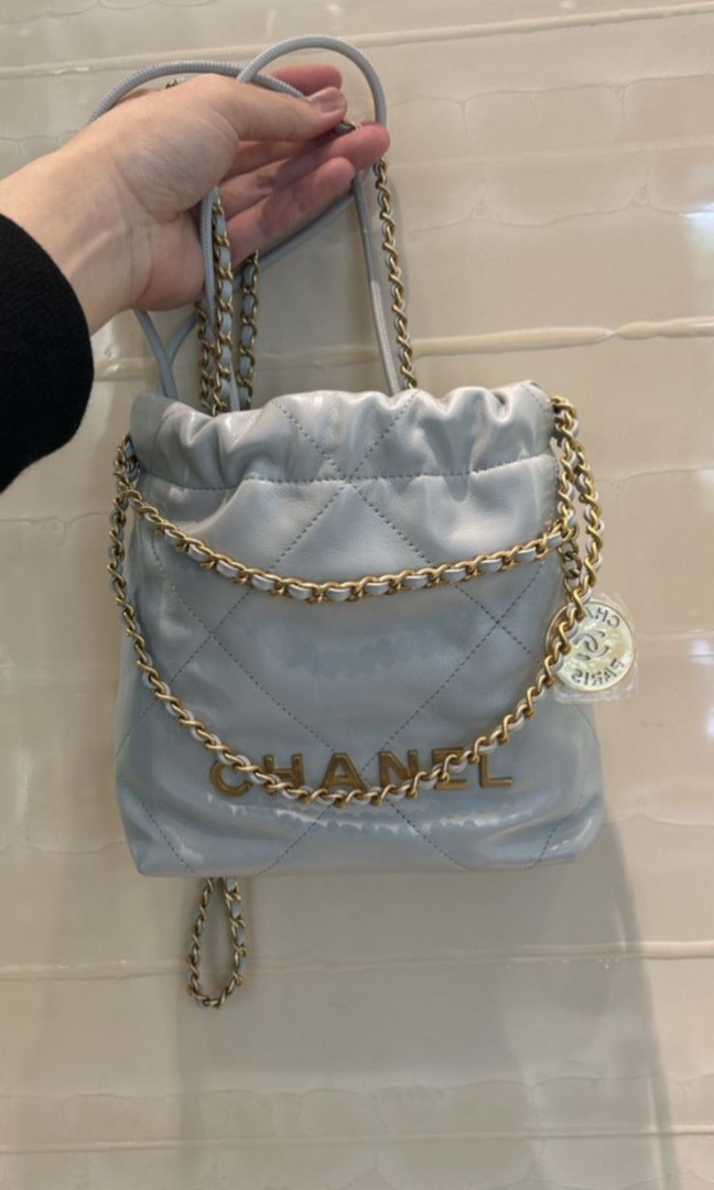 Chanel 22 hobo small grey colour, Luxury, Bags & Wallets on Carousell