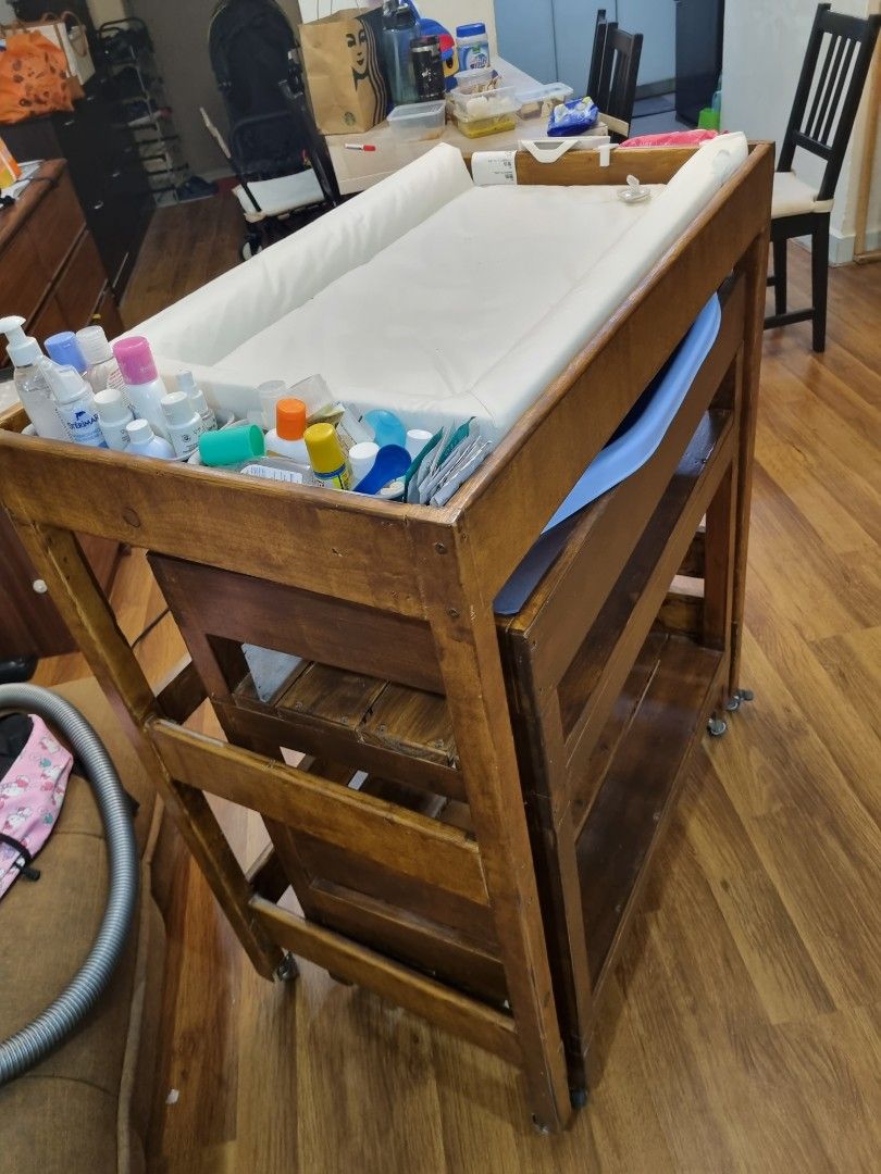 Changing table and bath tub baby trolley, Babies & Kids, Baby Nursery