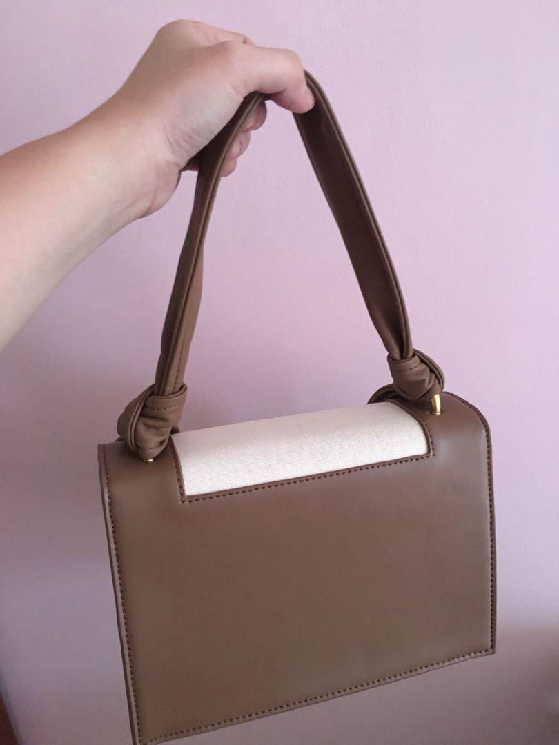 Charles and keith knotted sales strap handbag