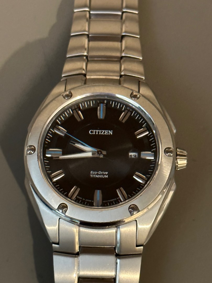 CITIZEN Eco Drive TITANIUM E111 S075319 Date Watch Luxury